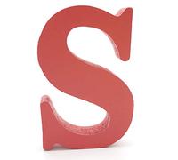 Toifucos Lettres en Bois, 10cm A-Z DIY Alphabet Anglais Ornaments D'artisanat pour Accueil Mariage Anniversaire Décoration de fête Accessoires, Rouge 1 pcs S