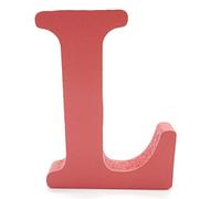 Toifucos Lettres en Bois, 10cm A-Z DIY Alphabet Anglais Ornaments D'artisanat pour Accueil Mariage Anniversaire Décoration de fête Accessoires, Rouge 1 pcs L