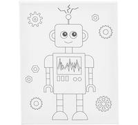 Creativ Company Toile à colorier Robot 24 x 30 cm, 360 g, D. 1,6 cm – 1 pièce