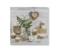 Toile à LED Harmonie 60 x 60cm Blanc, vert