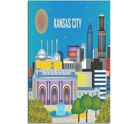 Toile Affiche Kansas City Vintage Rétro Mur Art Art Imprimer Chambre Décoration Accueil Décoration Sans cadre 50x75cm