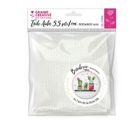 Toile Aida 5.5 pts/cm blanche 50 x 60 cm