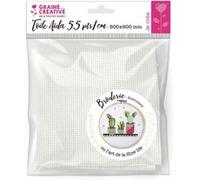 Graine créative – Toile Aida 5,5 pts/cm blanche 50 x 60 cm