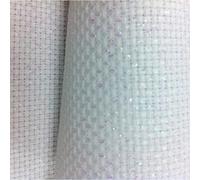 Toile Aida 9TH 25x25cm Aida 14ct blanc tissu rose bleu noir rouge point de croix toile bricolage fait main couture artisanat(Color19,14CT_25X25CM)