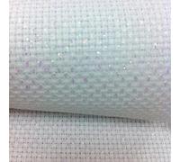Toile Aida Toile blanche brillante for point de croix, 11 ct et 14, 100 x 150 cm(Whitie 14CT)
