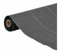 Toile anti-mauvaises herbes - Noir - 2 x 50 m - En polypropylène - 150 g/m² - Indéchirable - Perméable à l'eau - Respirant - Avec rayures vertes - Pour parterres surélevés, terrasse, jardins en pierre