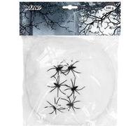 toile araignée 6 araignées 100gr blanc - boland 74416 Blanc G