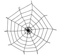 Toile araignée élastique avec araignée - Rouge - Guirlande non lumineuse - Halloween