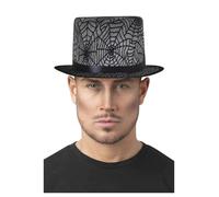 Toile Araignée Haut Chapeau Adultes Halloween Silver Glitter Femmes Déguisement