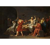 Toile Art célèbre peinture la mort de Socrate affiches et impressions photo classique d'art mural, pour la décoration de salon Pas de cadre (Size : 60x90cm No Frame)