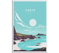 Toile Art Crète grèce Vintage affiche de voyage décoration de la maison peintures murales toile Art Mural Sans cadre 40x60cm