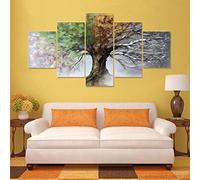 Toile Art Mural 5 Pièces Toile 5 Tableaux Arbre Des Quatre Saisons 150 X 80 Cm 5 Panneau Mural Art Image Home Decor Pour Salon Photo Sur Toile Poster Des Illustrations -6F4N+U7W4-
