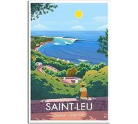 Toile Art Saint-Leu Réunion Surprise Chemin Vintage Voyage Affiche Peinture Peintures Murales Art Mural Décor À La Maison Toile Sans cadre 40x60cm