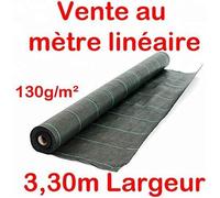 Toile Bache de paillage tissée Anti-Mauvaises Herbes 130g /m2 / Vente au mètre / Largeur 3,30m