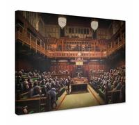 Toile Banksy "Parlement Dévolu" - 0,70 M X 0,50 M