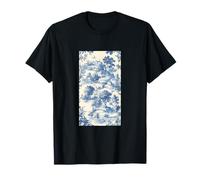 Toile bleue française motif scène pastorale vintage T-Shirt