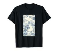 Toile bleue française motif scène pastorale vintage T-Shirt