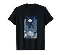 Toile bleue française motif scène pastorale vintage T-Shirt
