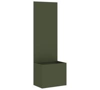 Toile brise-vue pour jardin, vert olive, 50 x 150 cm, décoration murale décorative avec impression artistique, motif moderne pour terrasse, balcon, jardin, acier durable, résistant aux intempéries