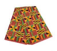 Toile cirée africaine en coton imprimé motif floral Ankara robuste, 100 % coton, couleurs résistantes, tissu patchwork, plusieurs tailles, 116 cm de large pour (0,9 m)