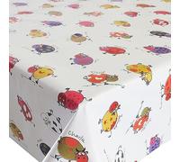 Toile cirée Largeur & Longueur au choix - Petite Vaches Multicolore Blanc alimentaire - Carré main Largeur 80,90,100,110,120,130 et 140 cm Longueur au choix abwaschbare Nappe Nappe de jardin Eckig Breite 130 cm Länge 200 Cm Bunt