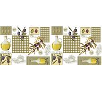 Toile cirée Olive Nappe lavable Toile cirée 140 x 240 - 26782-Oliven