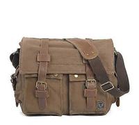 Toile cuir hommes messager sacs je suis légende will smith big sacoche bandoulière ordinateur homme portable mallette voyage sac à main-Café léger Marron