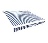vidaXL Toile d'auvent Voile d'ombrage Protection soleil Bleu et blanc 5x3 m