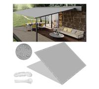 Toile D’ombrage Bâche Rectangle Imperméable Voile D’ombrage D’Ombre Grand Ombre Rafraîchissante Rayons UV Bloquant Voile D’ombrage Respirante pour Pati, Light Gray, 4.5x8M