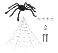 Toile d'Araignée d'Halloween Toile d'Araignée Géante Décorative pour Jardin