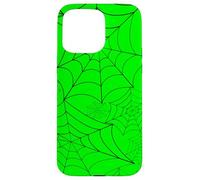 Toile d'araignée Halloween Gothique Toile d'araignée Acide Vert Effrayant Effrayant Coque pour iPhone 15 Pro Max