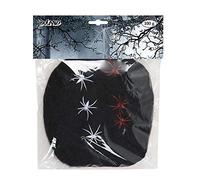 Toile d'araignée noire avec araignées Halloween 100g - Noir - Taille Unique