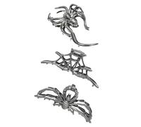 Toile d'araignée - Tête de mort gothique - Griffe d'Halloween - Accessoire mignon de grande chauve-souris pour femme | Requin simple et élégant pour un style gothique quotidien