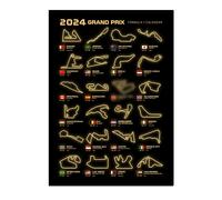 Toile D'art Mural Avec Calendrier De Formule 1,Grand Prix 2024,Peinture,Circuit De Course De Sport Automobile,Affiche Imprimée,Image Pour Décoration De Maison Mode - Type [Hl024-1]-30x45cm No Frame