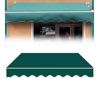 Toile d'auvent de rechange 320 g/m² en polyester résistant aux UV (sans cadre) pour patio et terrasse, 3,5 x 2 m - Abat-jour extérieur durable A02