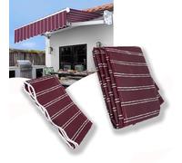 Toile d'auvent de rechange - 5 x 3 m - pour auvents rétractables - Matériau imperméable, facile à changer - disponible en bleu, vert, rouge - 5 x 3 m