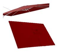 Toile d'auvent de rechange de 3 x 3 m pour parasol déporté - Bâche supérieure résistante aux UV et aux intempéries pour jardin, piscine et terrasse - Gris 0,9 x 3 m à 8 baleines
