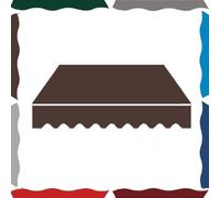 Toile d'auvent de rechange imperméable de 3,5 x 2 m pour fenêtres et portes, couleur café, options résistantes aux UV, vert/rouge/gris, convient aux tailles de 25 m