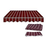 Toile d'auvent de rechange pour auvent de 200 x 150 cm, housse de terrasse 500 x 300 cm, imperméable, protection contre le soleil et la pluie, rouge, 2 x 1,5 m, abri d'extérieur