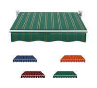 Toile d'auvent de rechange pour auvent de terrasse manuel, 3,5 m et 4 m, 100 % polyester (vert, 3,5 x 2,5 m)