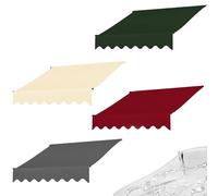 Toile d'auvent de rechange pour auvent de terrasse - Résistant aux UV - Différentes tailles de 2 à 7 m - Couleurs : vert/rouge/gris/beige, cadre non inclus, 4 x 2,5 m, beige en option disponible