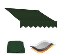 Toile d'auvent de rechange pour parasol de terrasse résistant aux UV, housse d'ombrage de jardin, auvent d'extérieur de rechange pour auvent d'extérieur - Options de 2/3/4/5 m, gris/beige (4 x 2,5 m)