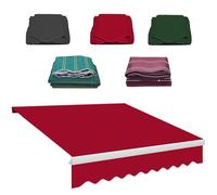 Toile d'auvent de rechange pour stores rétractables de 2 à 5 m - Couverture supérieure d'auvent pour porte et fenêtre (3 x 2,4 m)