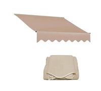 Toile d'auvent de rechange pour terrasse, balcon, toile imperméable pour fenêtre/auvent/restaurant (marron, 350 x 200 cm)