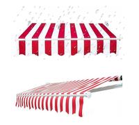 Toile d'auvent de rechange rétractable pour auvent de jardin, terrasse - 3,5 m - Rouge - 6 x 3,5 m