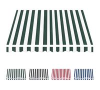 Toile d'auvent en polyester imperméable pour balcon et jardin, matériau de rechange pour auvent de 1,5/2/2,5/3/3,5/4 m, vert foncé, 5,5 x 2,50 m