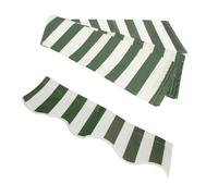 Toile d'auvent imperméable rétractable 3 x 3 m durable vert/blanc rayé, installation facile pour terrasse, taille idéale : 3 x 2,5 m, parfait pour une utilisation en extérieur
