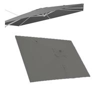 Toile d'auvent rectangulaire de 3 x 4 m pour parasol cantilever - Housse supérieure durable et anti-UV pour jardin, piscine, terrasse - Toile de parasol d'extérieur à 8 baleines