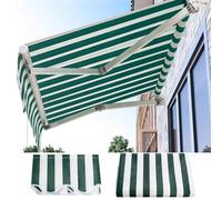 Toile d'auvent rétractable de rechange durable avec cantonnière pour balcon, cour, usage commercial, restaurant et café