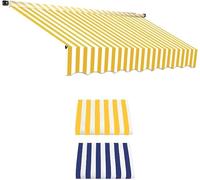 Toile d'auvent rétractable personnalisable avec revêtement en polyuréthane - Pour terrasse, jardin - 6 x 3,5 m - Matériau de rechange durable